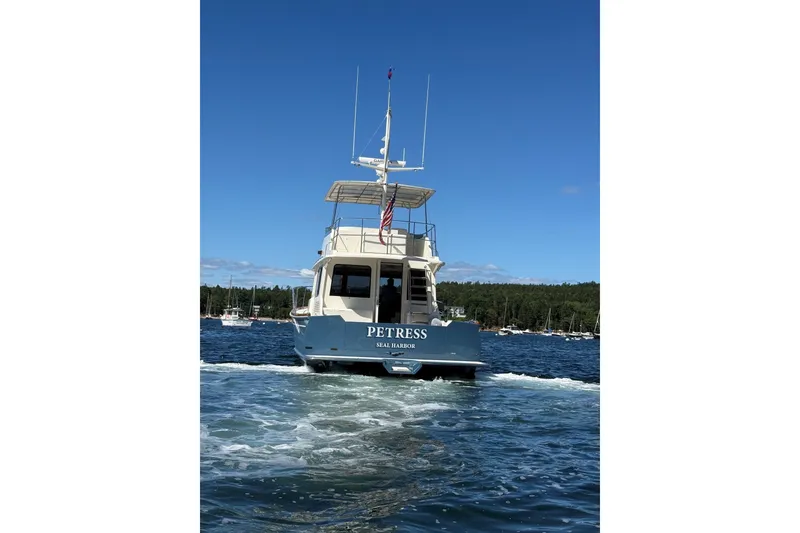 Slide: The Image of York's Marine 46 Flybridge Cruiser, 2013 model, cruising on a sunny day. - 8
