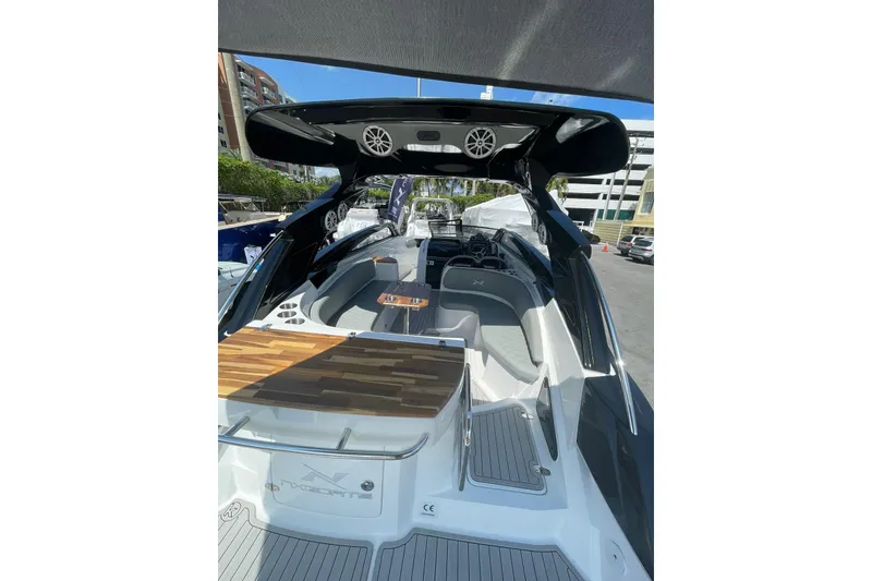 Slide: The Image of 2024 NX Boats NX280 XTREME luxury boat interior with sleek design and modern amenities. - 10