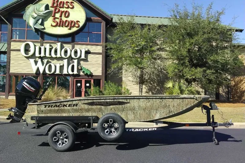 The Image of 2027 Tracker Grizzly 1650 T Prairie Wings Edition boat at Bass Pro Shops Outdoor World. - 0