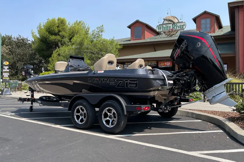 Slide: The Image of 2027 Nitro Z19 XL boat parked outside White River Fly Shop. - 8