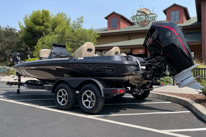 Slide: The Image of 2027 Nitro Z19 XL boat parked outside White River Fly Shop. - 7