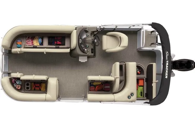 Slide: The Image of Sun Tracker Party Barge 18 DLX 2023 - 15