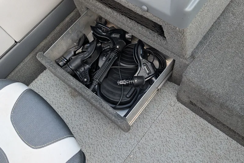Slide: The Image of Drawer with fishing gear in a 2012 Lund 1875 Pro-V IFS boat. - 14