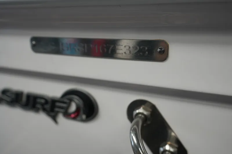 Slide: The Image of Close-up of 2023 Supra SA 450 nameplate and handle detail. - 24