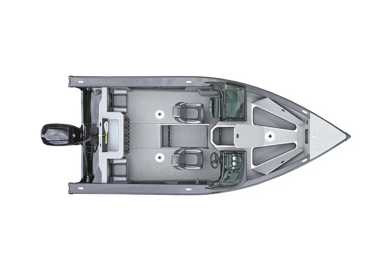 Slide: The Image of Manufacturer Provided Image: 2024 Lund 1875 Fisherman boat, top view, showcasing seating and layout. - 19
