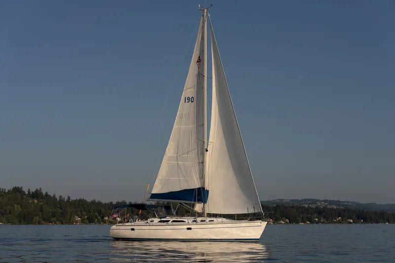 Slide: The Image of Sailing yacht Catalina 400 MkII 2000 on calm water under clear sky. - 5
