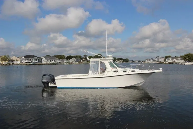The Image of 2015 True World Marine TE289 boat on calm water under a cloudy sky. - 0