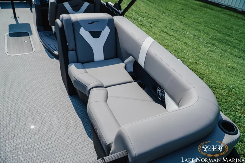 Slide: The Image of Luxurious seating on 2027 Evotti 521QL boat at Lake Norman Marina. - 7
