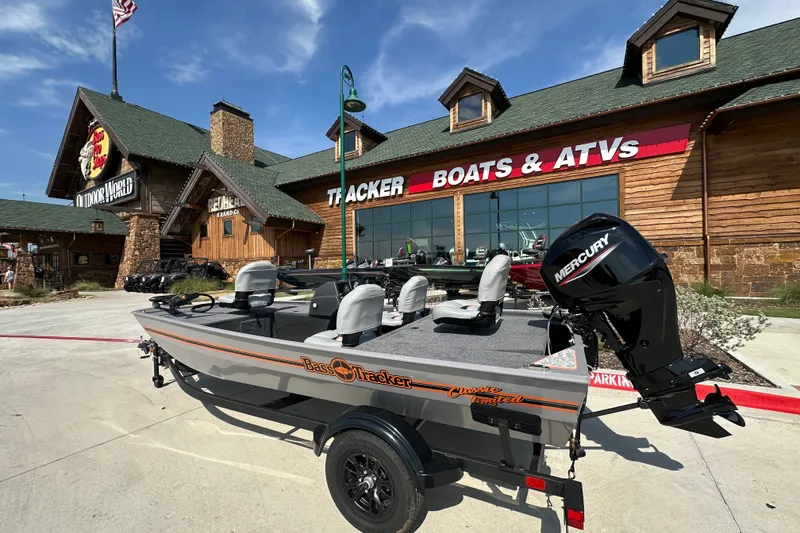 The Image of 2027 Tracker Bass Tracker Classic Limited boat outside Tracker Boats & ATVs store. - 2