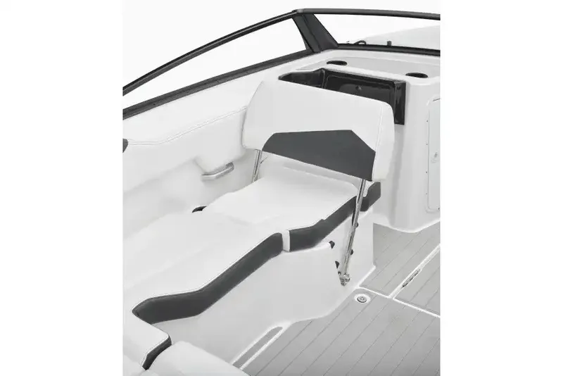 Slide: The Image of Manufacturer Provided Image: 2027 Yamaha Boats AR205 interior seating with sleek, modern design and comfortable upholstery. - 1