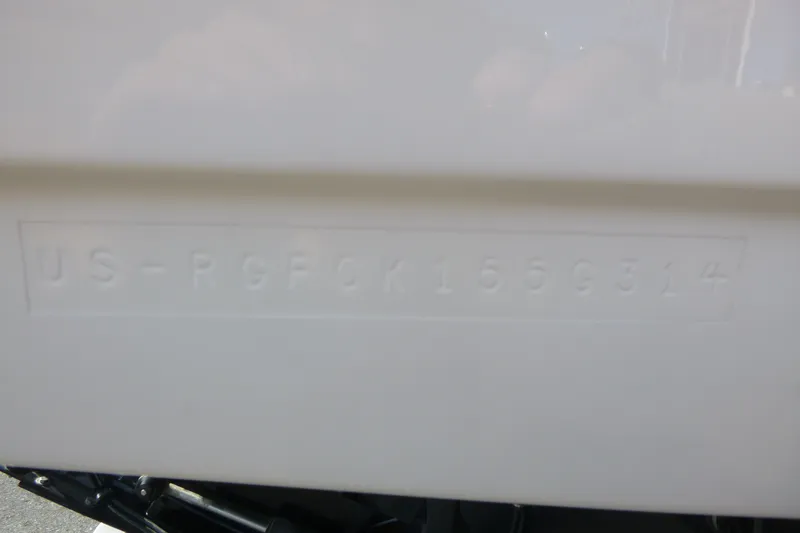 Slide: The Image of Hull identification number on a 2014 Monterey 288SS Super Sport boat. - 23