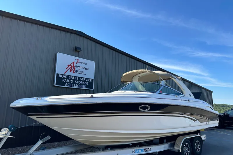 The Image of 2001 Sea Ray 290 Bowrider on trailer at Premier Advantage Marine dealership. - 0