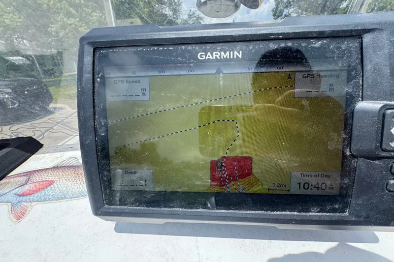 Slide: The Image of Garmin GPS display on a 2005 Sea Fox 197 Center Console boat. - 8