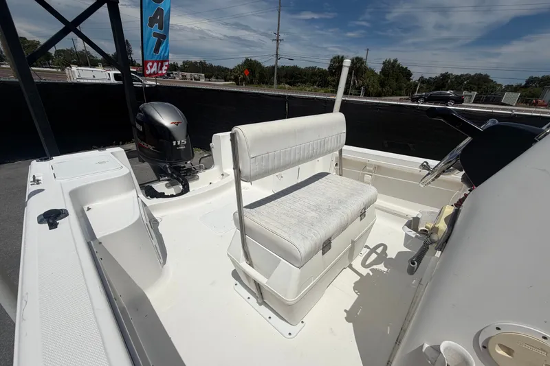 Slide: The Image of 2005 Sea Fox 197 Center Console boat interior with Yamaha 115 engine, for sale. - 35