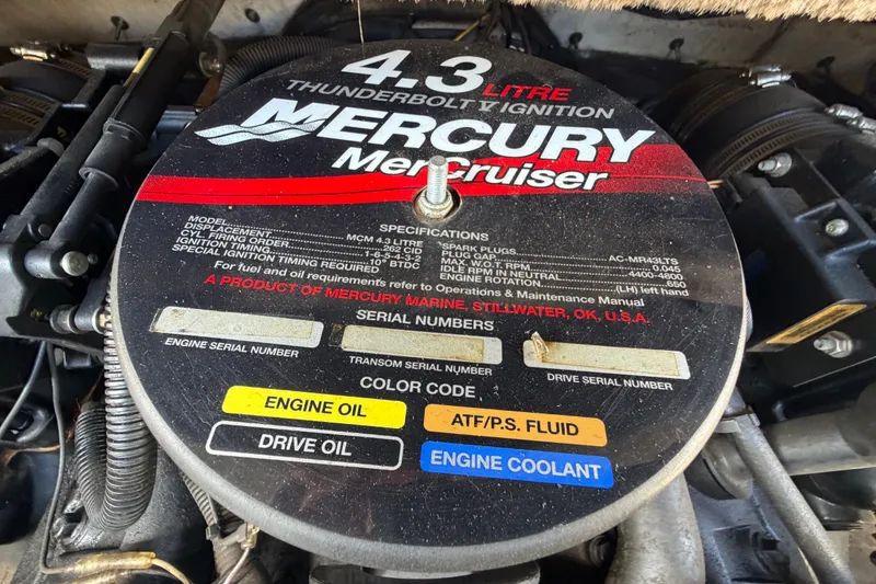 Slide: The Image of Mercury MerCruiser 4.3L engine in a 2003 Chaparral 183 SS boat. - 58