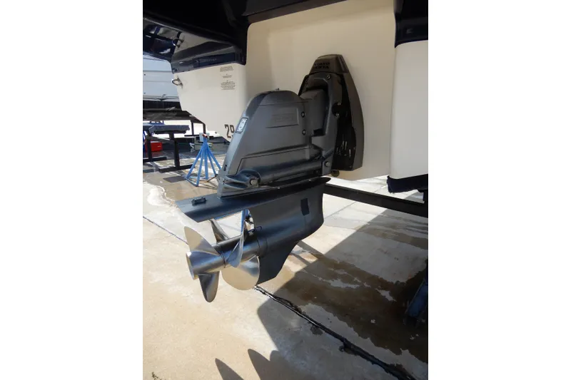 Slide: The Image of 2017 Chaparral 246 SSi boat propeller and stern drive on display. - 37