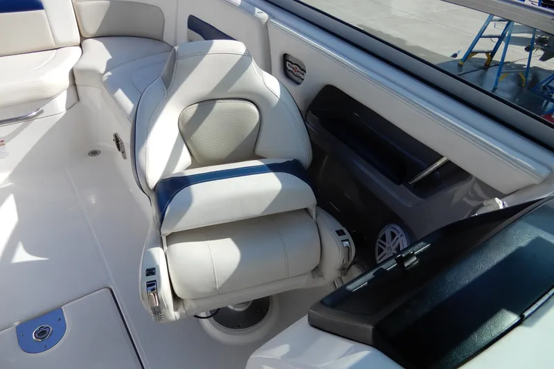 Slide: The Image of 2017 Chaparral 246 SSi boat interior with plush seating and modern design. - 18