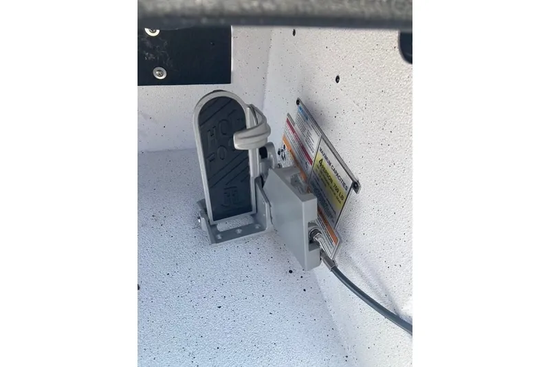 Slide: The Image of Foot pedal control in 2026 Xpress H20 Crappie boat interior. - 21