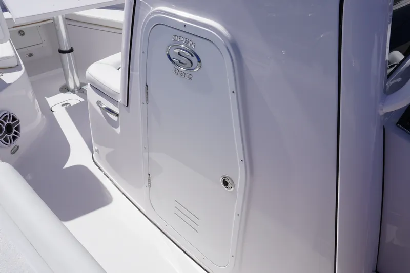 Slide: The Image of 2027 Sportsman Open 282 Center Console boat interior, featuring sleek design and modern amenities. - 32