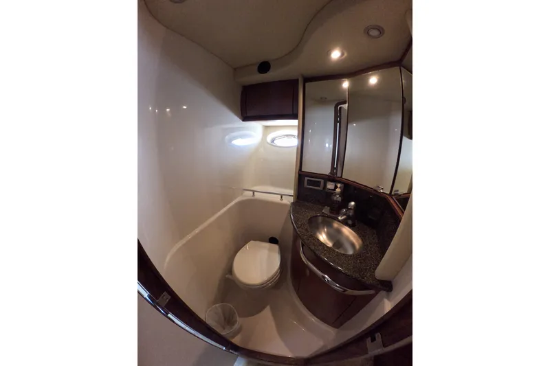 Slide: The Image of Luxurious bathroom in 2007 Sea Ray 44 Sundancer yacht with modern fixtures. - 62