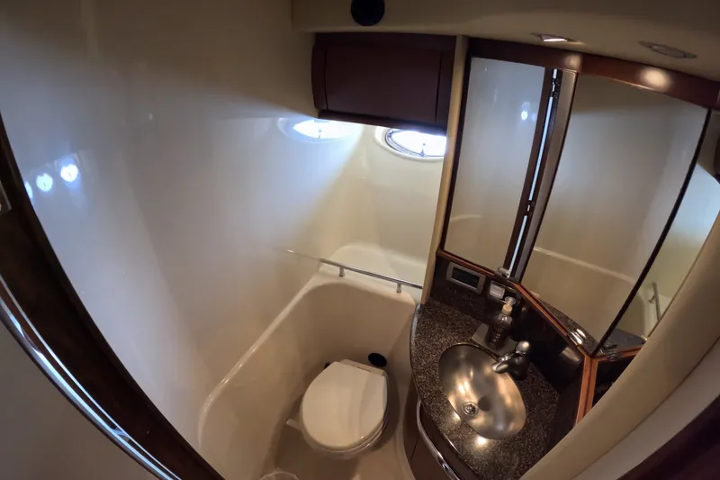 Slide: The Image of Luxurious bathroom in 2007 Sea Ray 44 Sundancer yacht with modern fixtures. - 37