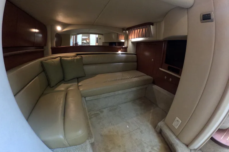 Slide: The Image of Luxurious interior of 2007 Sea Ray 44 Sundancer yacht with plush seating and elegant design. - 70