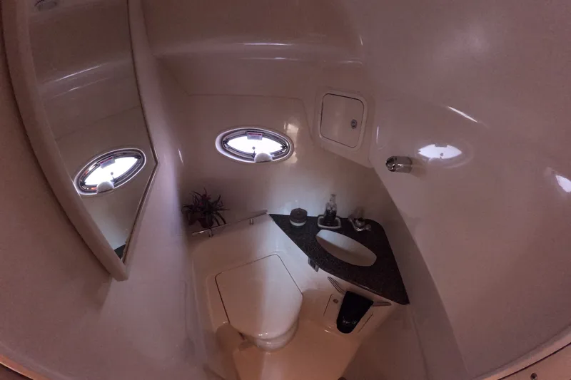 Slide: The Image of Luxurious bathroom in 2007 Sea Ray 44 Sundancer yacht with modern fixtures. - 74