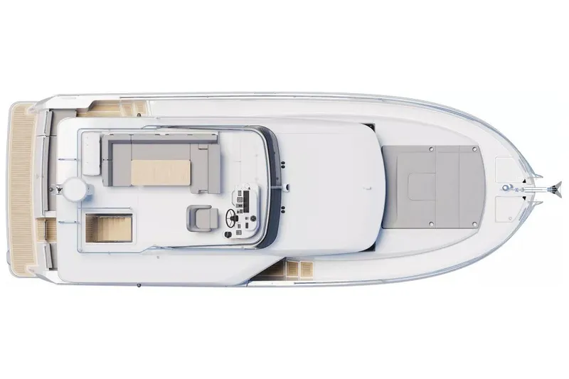 Slide: The Image of Manufacturer Provided Image: Top view of 2026 Beneteau Swift Trawler 37 Fly, showcasing deck layout and seating. - 7
