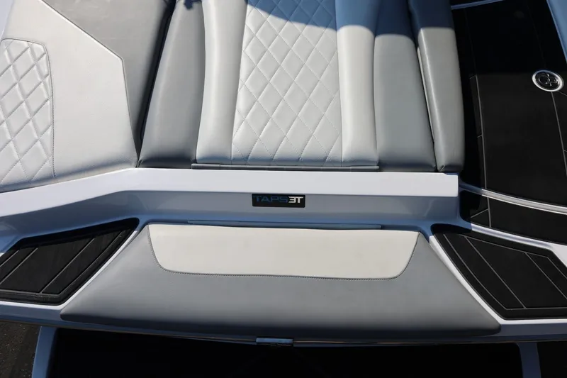 Slide: The Image of 2020 Tigé R20 boat interior with sleek, modern upholstery design. - 19