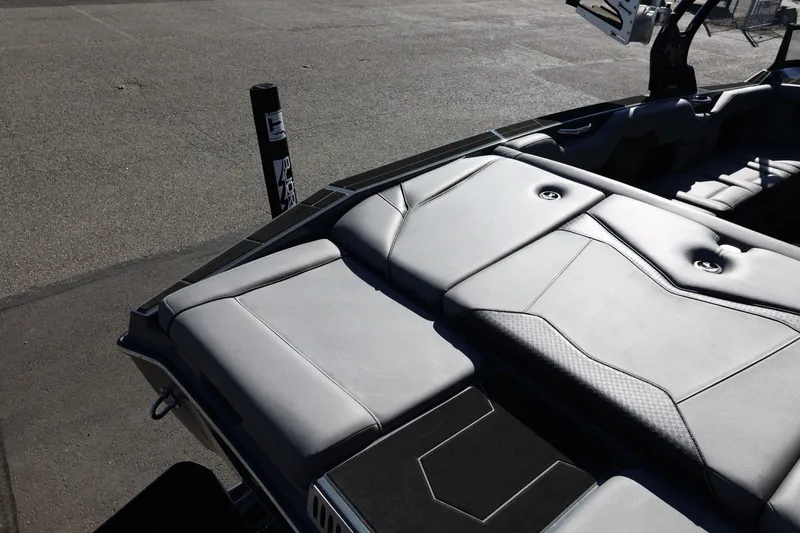 Slide: The Image of 2022 Supreme ZS252 boat interior with sleek, modern seating design. - 16