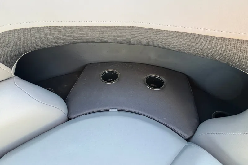 Slide: The Image of Sun Tracker SportFish 22 DLX 2027 boat seating with integrated cup holders. - 55