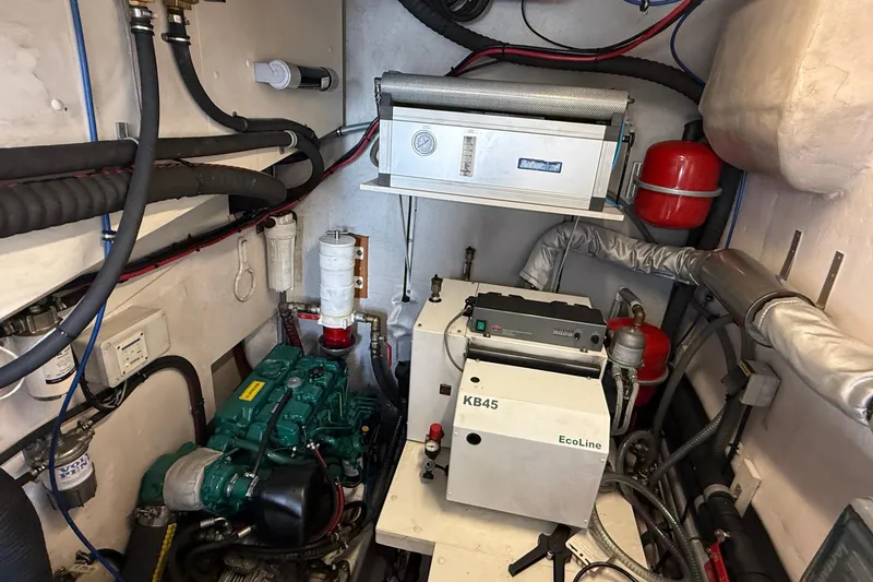Slide: The Image of Engine room of 2021 Elling E6 yacht with machinery and equipment. - 87