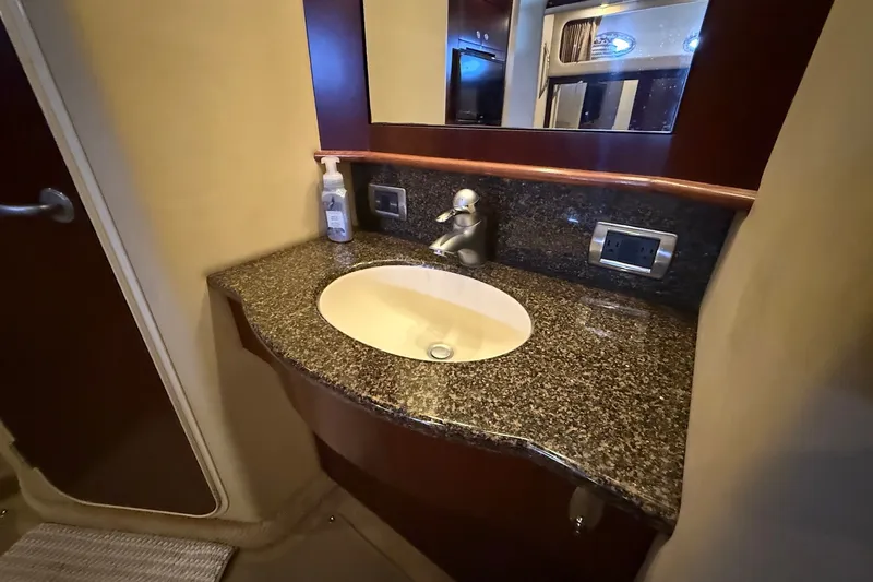 Slide: The Image of Luxurious bathroom sink area in 2007 Sea Ray 40 Motor Yacht. - 93