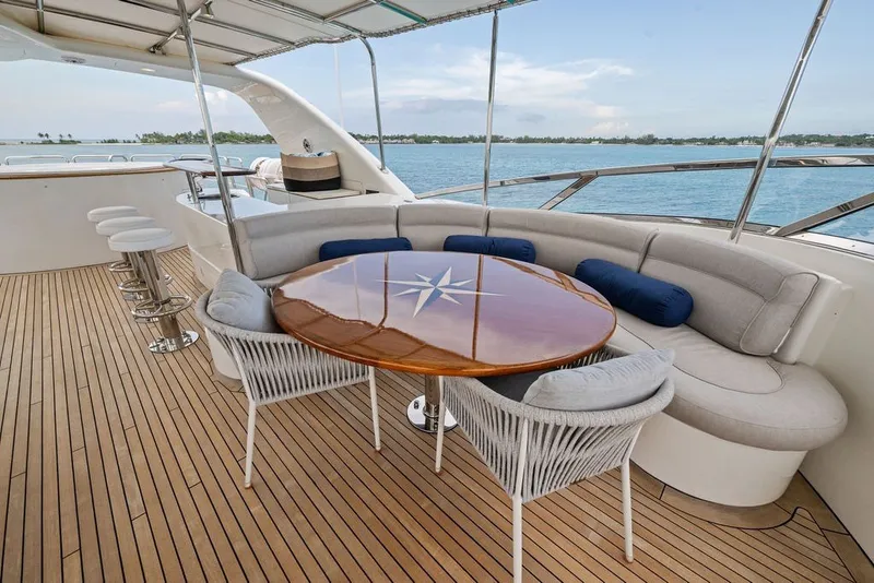 Slide: The Image of Luxurious deck seating on 2007 Benetti 120 Classic yacht with ocean view. - 50