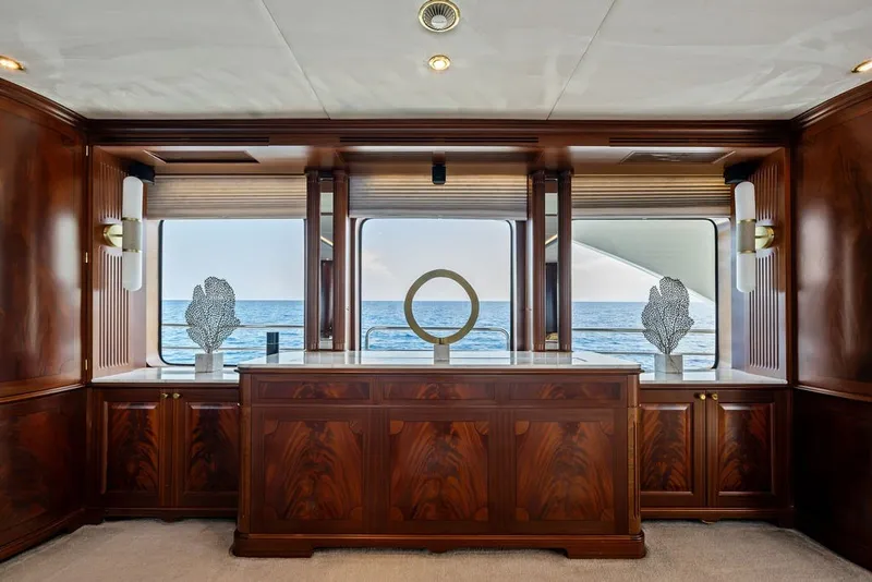 Slide: The Image of Luxurious interior of 2007 Benetti 120 Classic yacht with ocean view. - 61