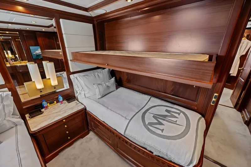 Slide: The Image of Luxurious cabin interior of 2007 Benetti 120 Classic yacht with elegant wood finishes. - 135