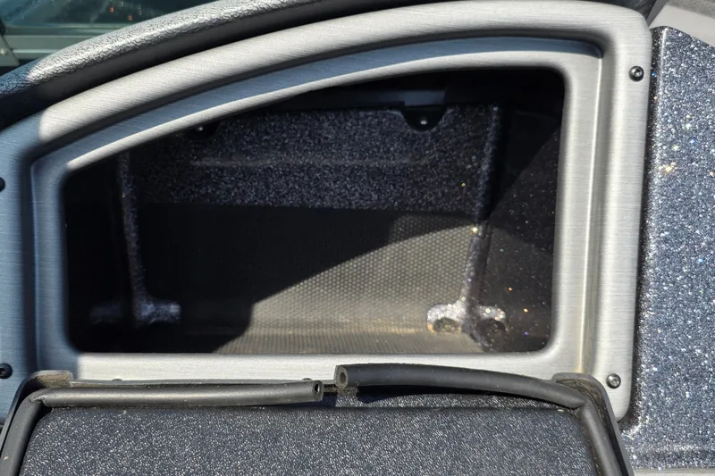 Slide: The Image of Storage compartment of 2021 Ranger VS1882 WT boat, featuring metallic finish and spacious interior. - 33