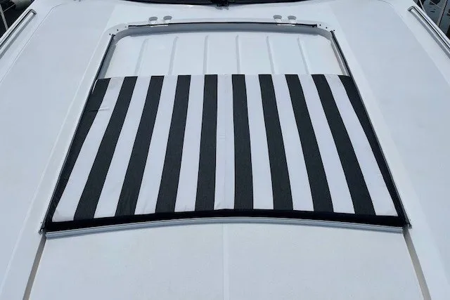 Slide: The Image of Striped sunpad on 2007 Princess 67 Flybridge Motor Yacht deck. - 21
