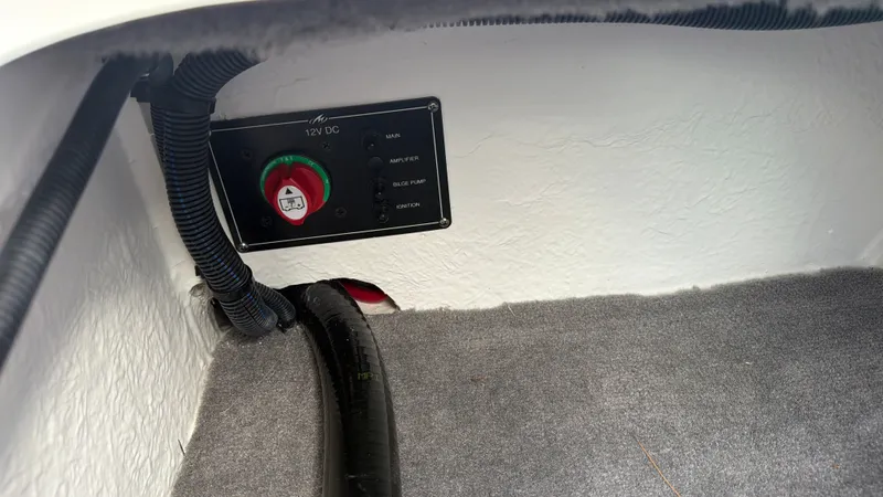 Slide: The Image of An electrical panel with a main switch and fuses is installed in a boat. - 30