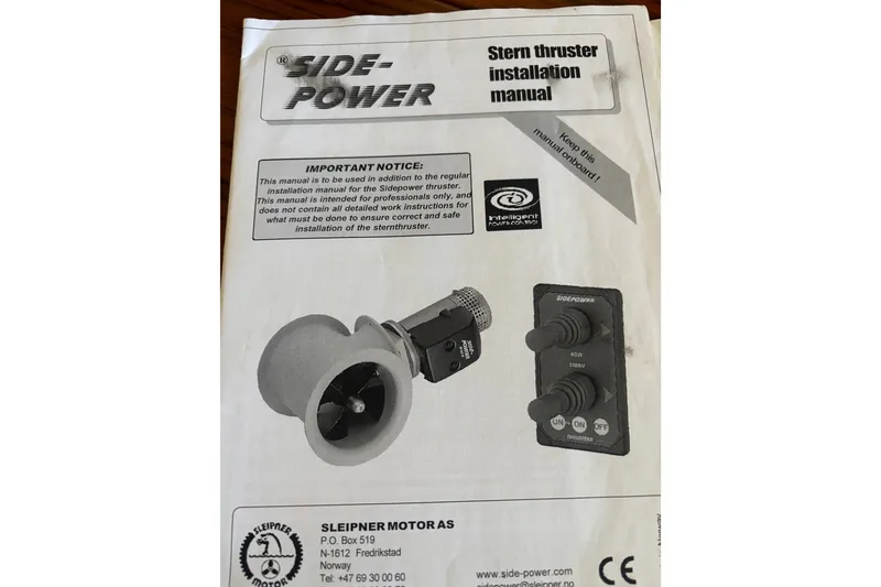 Slide: The Image of SIDE-POWER stern thruster installation manual for 2015 Ranger Tugs R-25 SC. - 22