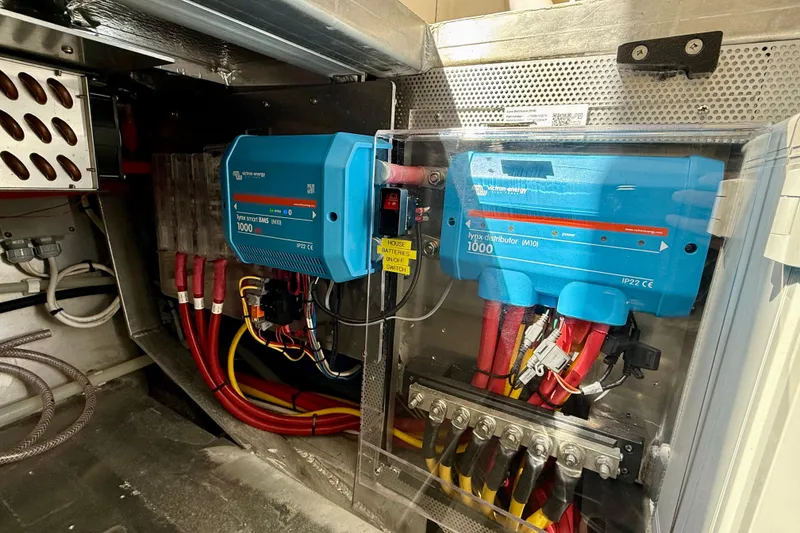 Slide: The Image of Electrical system of a 2015 Coastal Craft 45, featuring Victron Energy components. - 76