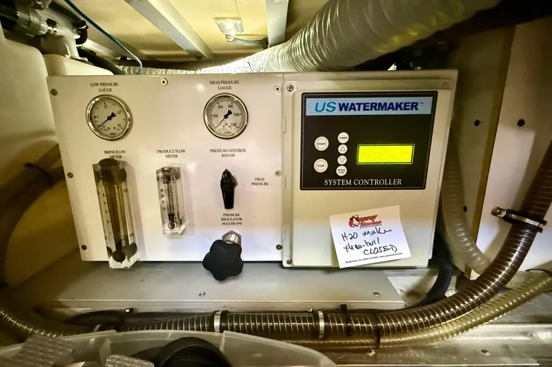 Slide: The Image of US Watermaker system controller on a 2015 Coastal Craft 45 yacht. - 82