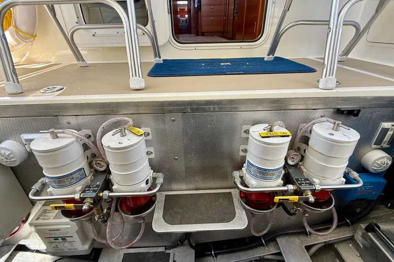 Slide: The Image of Engine room of 2015 Coastal Craft 45 yacht with fuel filtration system. - 72