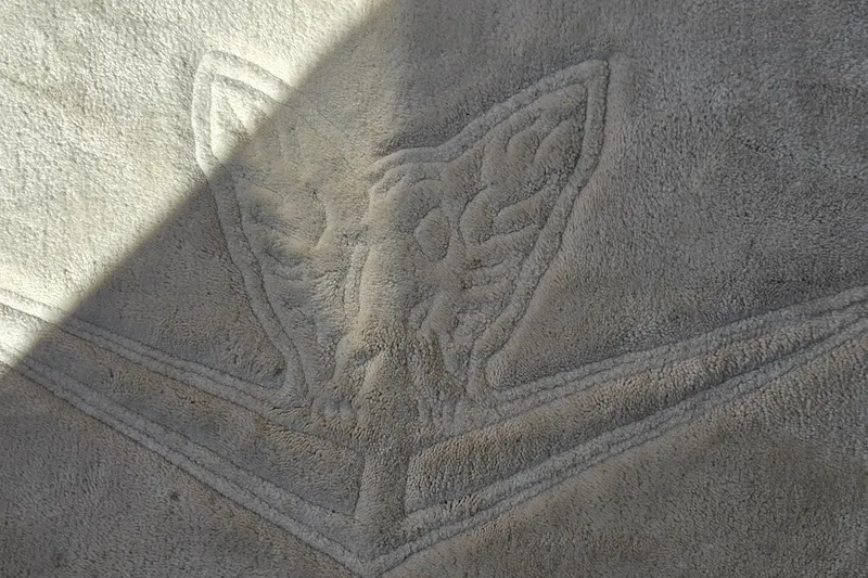Slide: The Image of Embossed carpet design on 1984 Bertram 42 Flybridge Motor Yacht interior. - 42