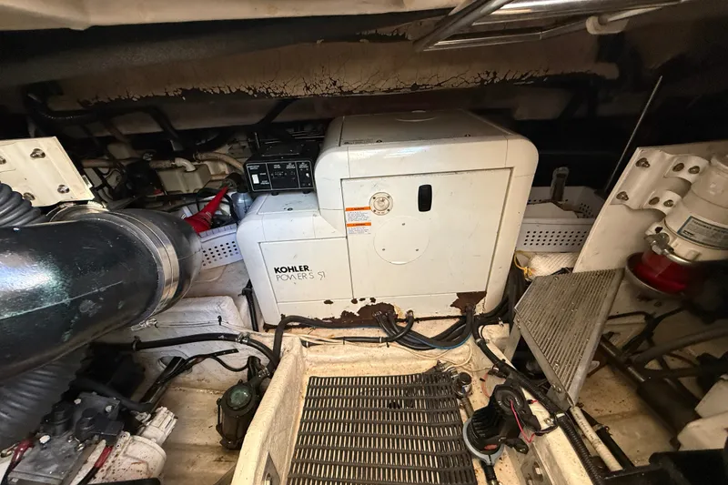Slide: The Image of Engine room of a 2000 Formula 41 Performance Cruiser with Kohler generator. - 63