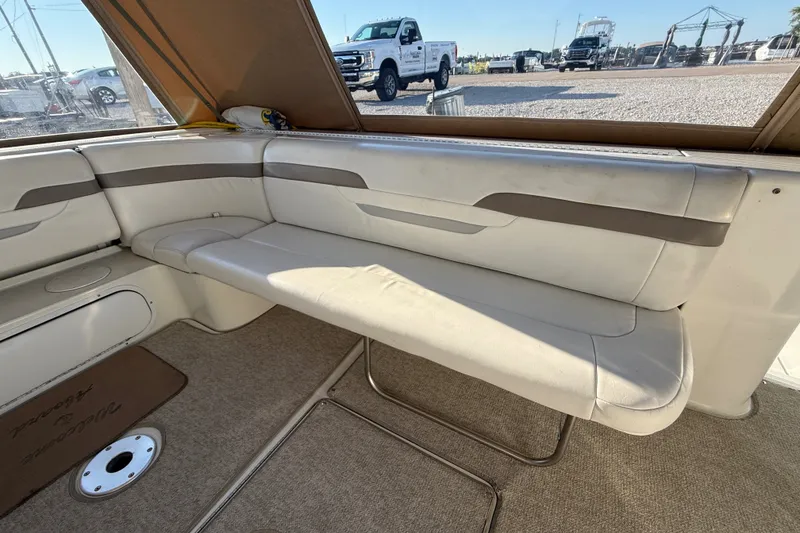Slide: The Image of Interior seating of 2000 Formula 41 Performance Cruiser with beige upholstery. - 13