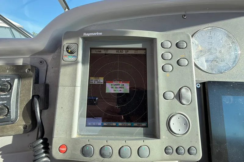 Slide: The Image of Raymarine Pathfinder RL70C radar display on 2000 Formula 41 Performance Cruiser. - 30
