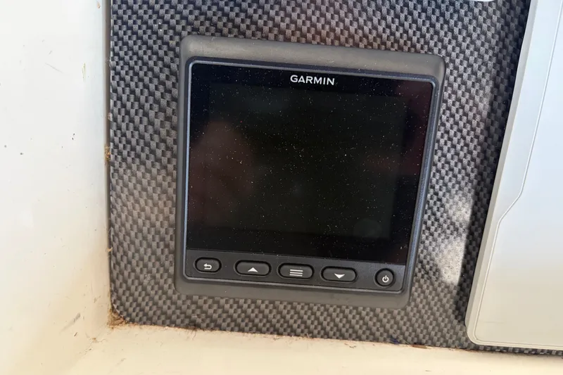 Slide: The Image of Garmin navigation display on 1997 Sunseeker Camargue 51 yacht dashboard. - 18