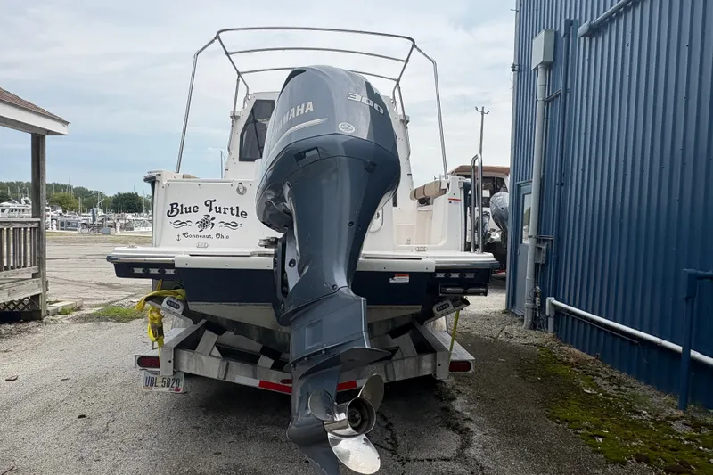 Slide: The Image of 2018 Ranger Tugs R-27 boat with Yamaha engine, docked at Conneaut, Ohio. - 7