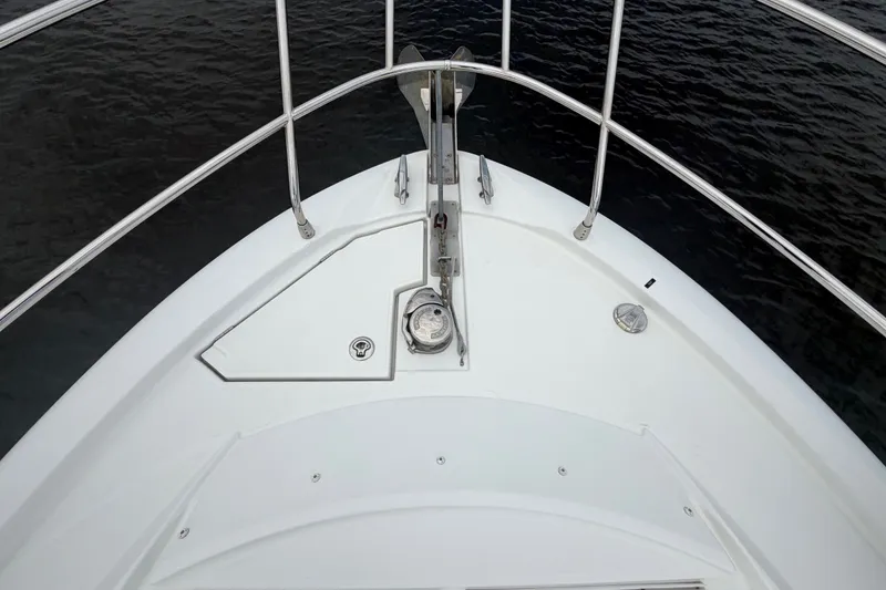 Slide: The Image of Bow view of 2015 Jeanneau Leader 40 yacht with stainless steel railings. - 15